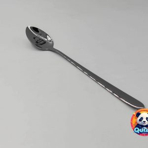 Rozsdamentes acél pandás kanál gravírozott panda mintával