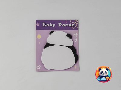 Pandás suli csomag jegyzetfüzettel, cetlivel, színes tollal és zselés pandás tollal