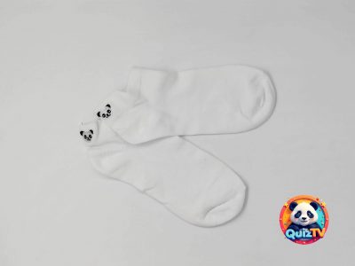 Pandás zokni csomag, fekete és fehér színben, hímzett pandafejjel