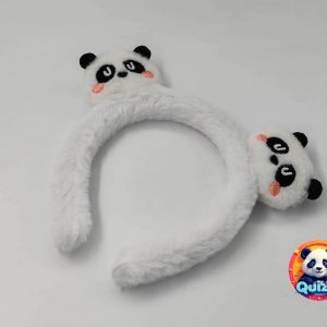 Plüss pandás hajpánt gyerekeknek két pandafejjel